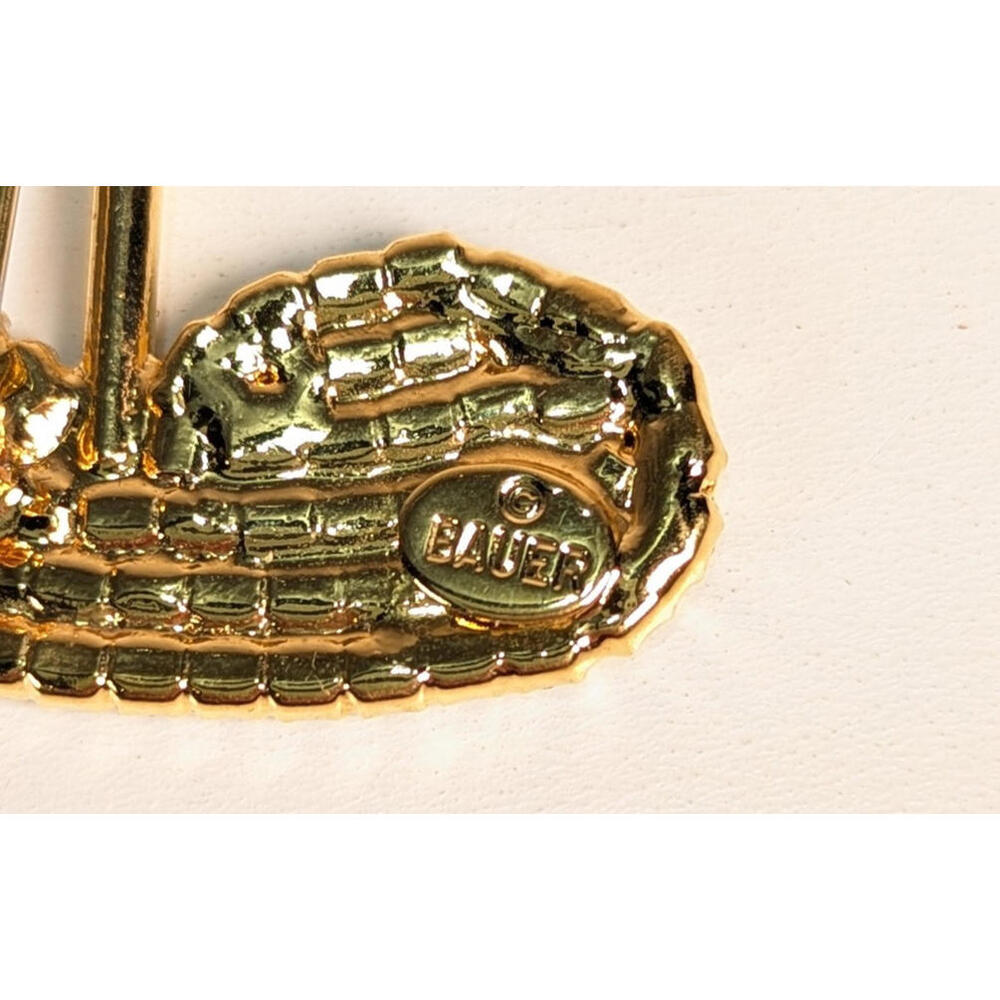 Dorothy BAUER Vintage 19th Hole Pin/Brooch Pink & Teal Crystals Golf Unisex Vtg - Picture 5 of 6